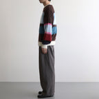 MOHAIR BORDER SWEATER - KEITA MARUYAMA 30TH ANNIV. EXCLUSIVE- #BROWN [YK24FW0885S-KM]
