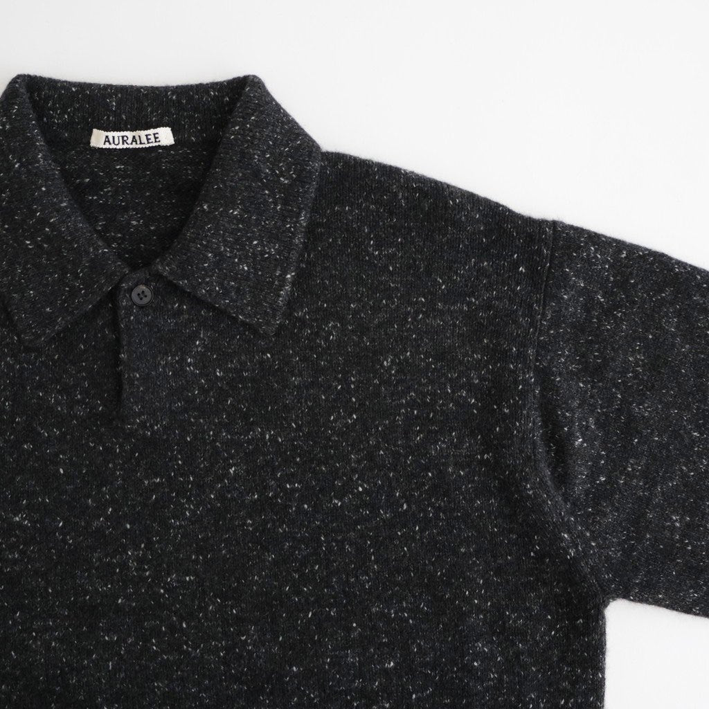 CASHMERE NEP KNIT POLO #MIX BLACK [A26AP02NE] - ciacura 三重県