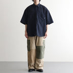 ナイロンタッサー S/S シャツ #NAVY [HQ-B021-051]