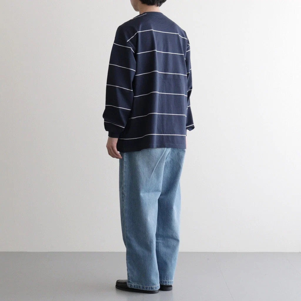 PIN BORDER L/S TEE #NAVY×WHITE [FSC263-70089]
