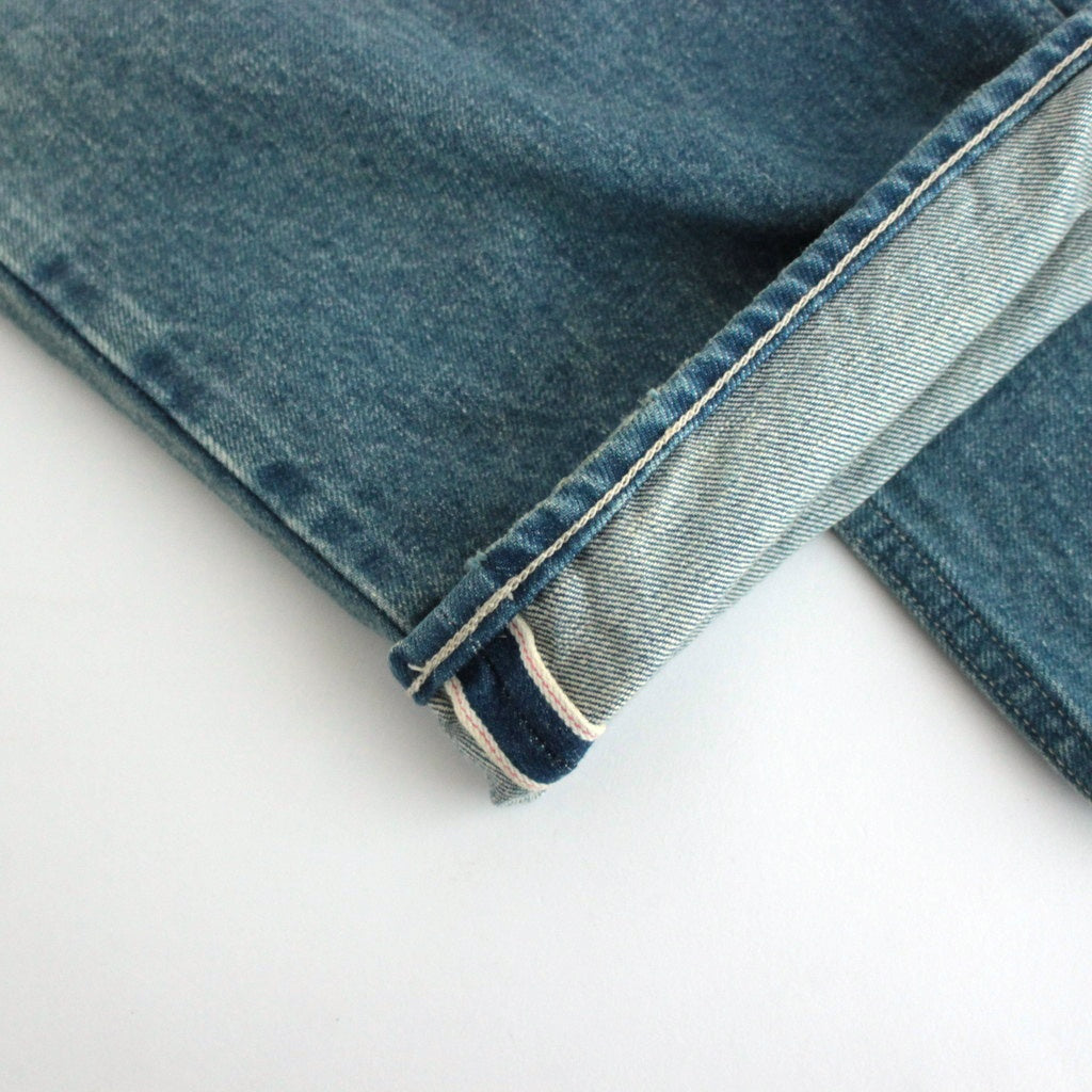 SELVEDGE FADED HEAVY DENIM WIDE PANTS #FADED INDIGO [A24AP02DH]