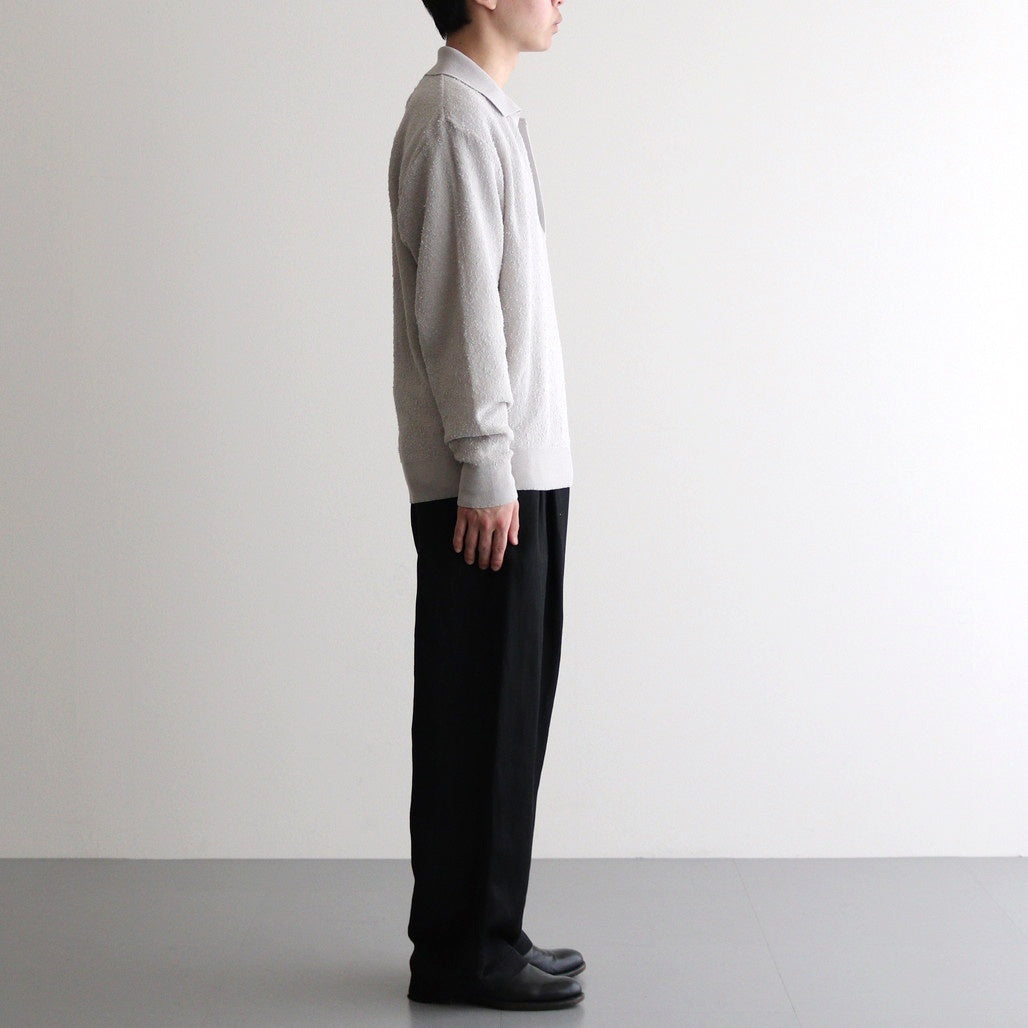 SHEER LIGHT KNIT SKIPPER LS #PALE GREY [ST.1150]