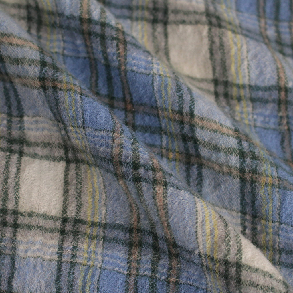 AIRY WOOL CHECK SHIRT #BLUE CHECK [A24AS01WN]