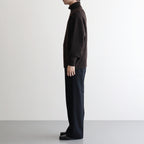 EXTRA FINE WOOL WARM KNIT TURTLE NECK LS #DARK BROWN [ST.1290]