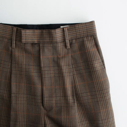 BLUEFACED WOOL CHECK SLACKS #BROWN CHECK [A24AP04CB]