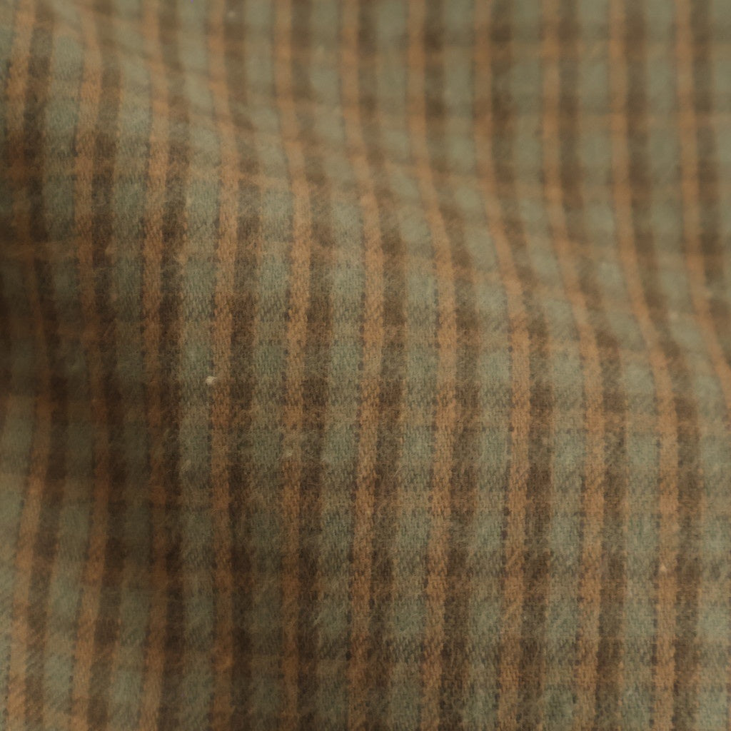 綿フランネルチェックシャツ #KHAKI [HP-B021-051]