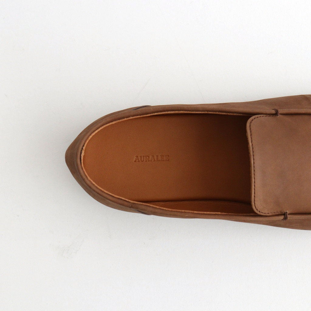 HORSEHIDE LEATHER LOAFERS #BROWN [A26AS07QD]
