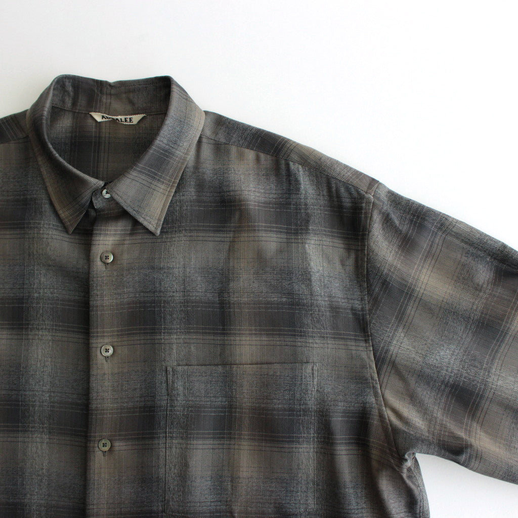 SUPER LIGHT WOOL CHECK SHIRT #CHARCOAL GRAY CHECK [A24AS01LC]
