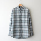 SUPER LIGHT WOOL CHECK SHIRT #BLUE GREEN CHECK [A25SS01LC]