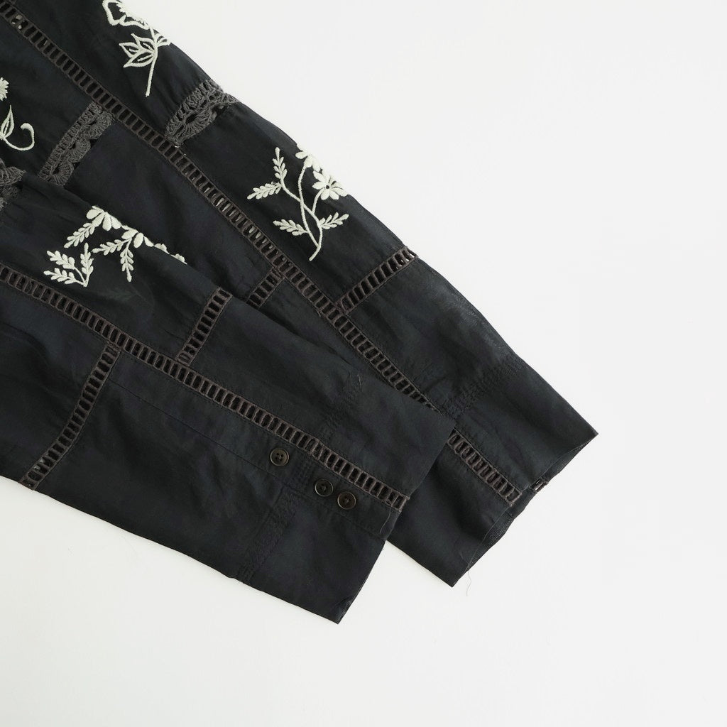 Embroidery Patchwork Shirts #BLK [12610428] - ciacura 三重県四日市
