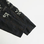 Embroidery Patchwork Shirts #BLK [12610428]