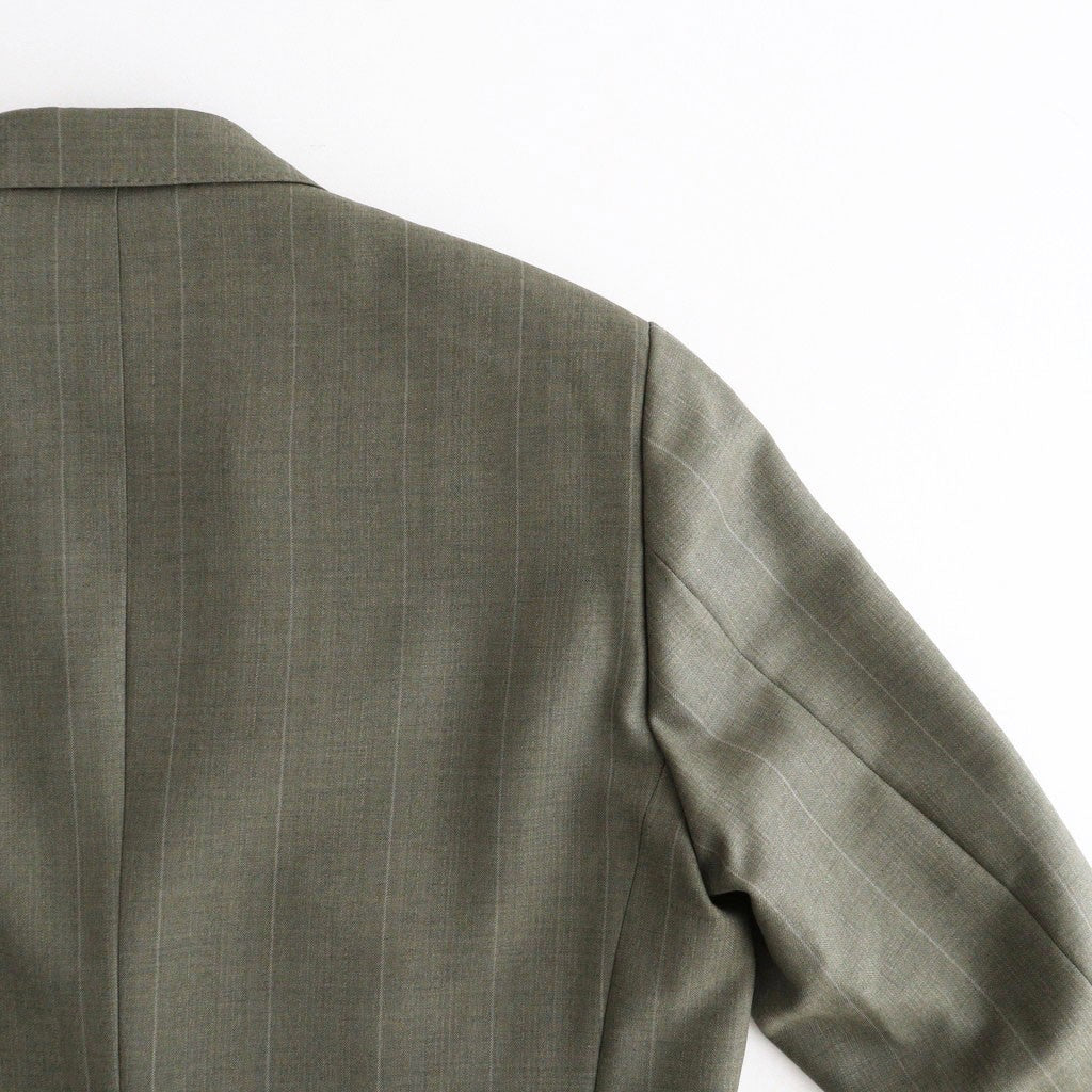 BLUEFACED WOOL JACKET #OLIVE GRAY STRIPE [A26AJ01BS]