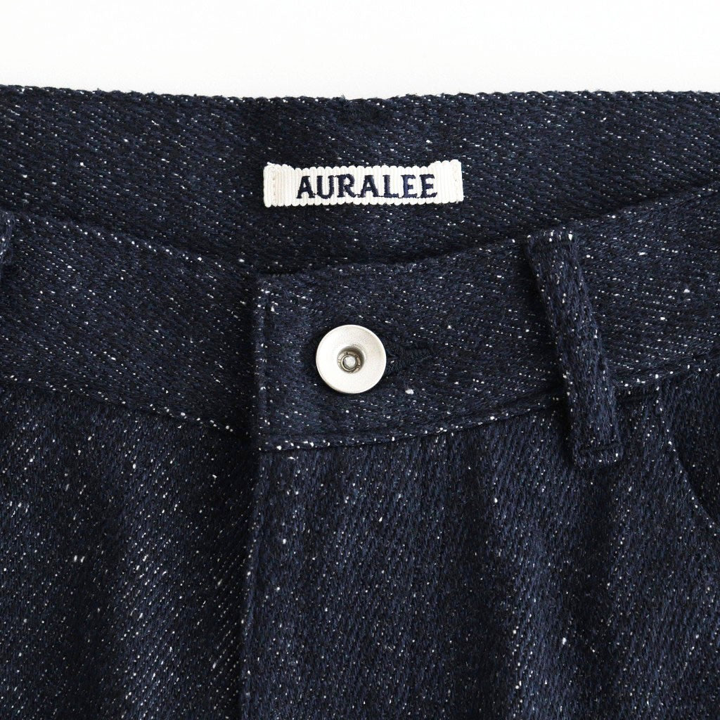 SILK NEP DENIM 5P WIDE PANTS #DARK NAVY [A26AP02SD]