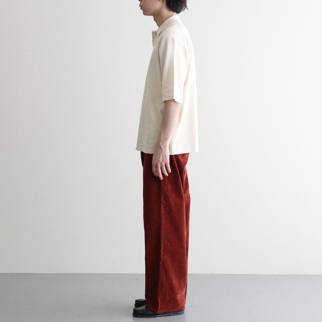 HIGH GAUGE TUSSAH SILK KNIT SKIPPER POLO #IVORY [A26SP02SJ]