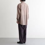 AIRY LIGHT COTTON CHECK BIG SHIRT #BROWN GINGHAM CHECK [A26SS01GC]