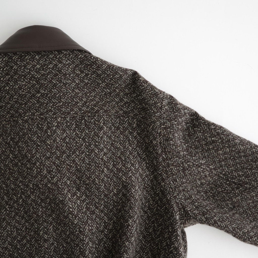 Herringborn Tweed Zip Blouson #Brown [YK26FW01314B]