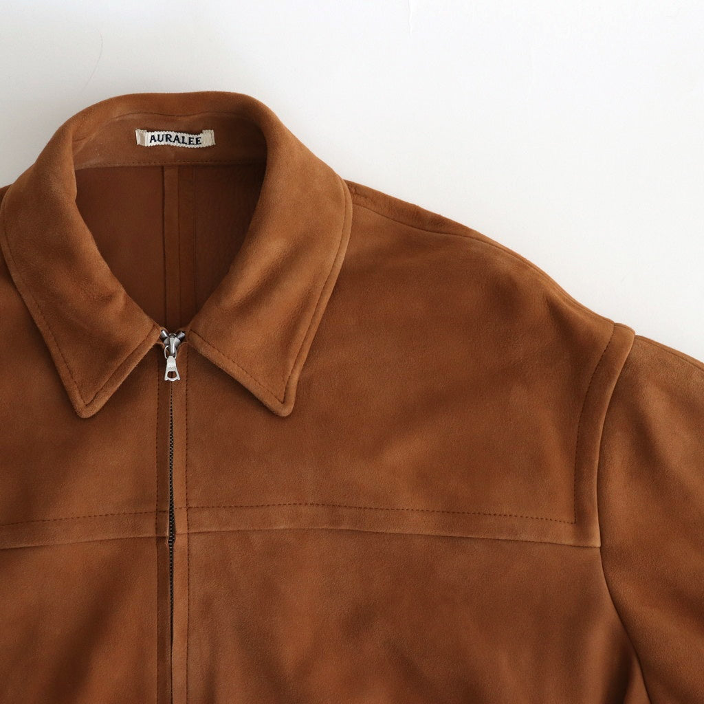 LAMB SUEDE ZIP BLOUSON #CAMEL [A25SB01GS]