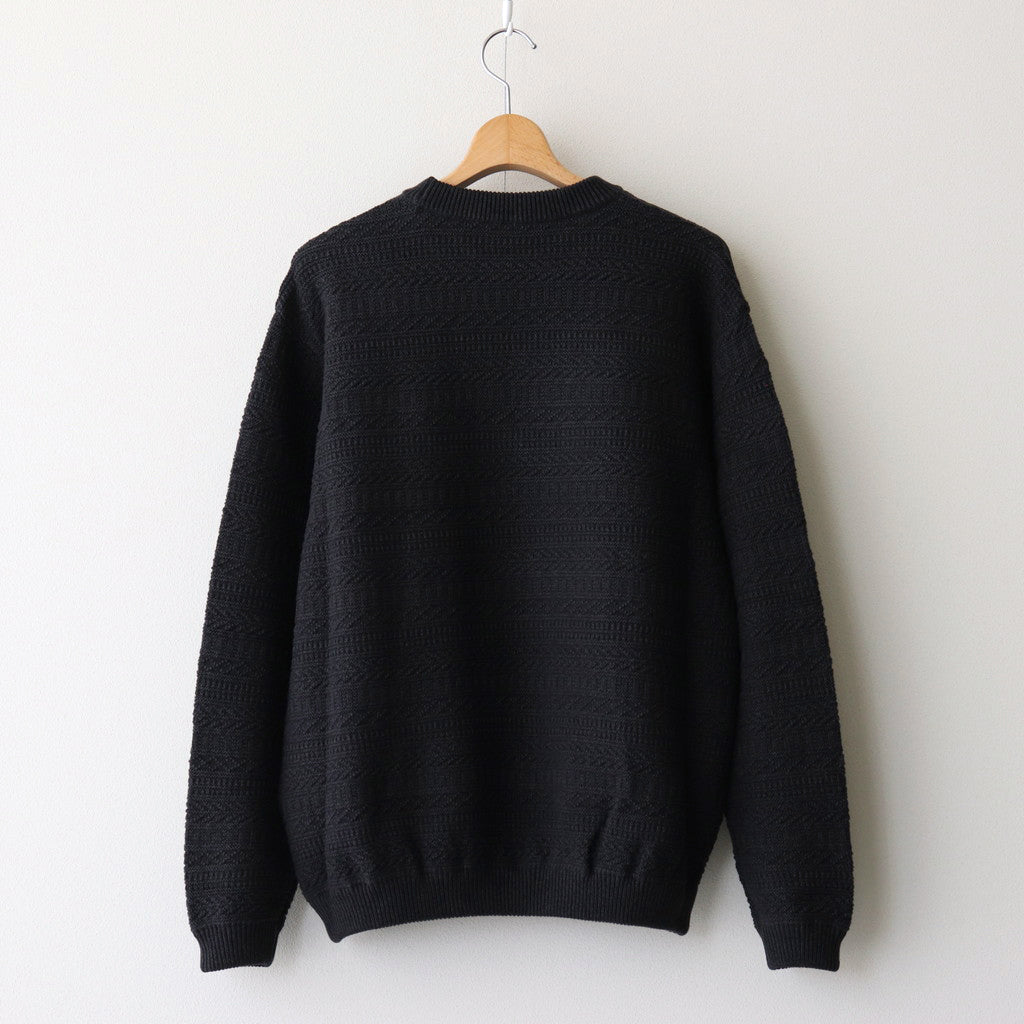 Fair Isle Links Knit #Black [2403-005]