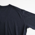 SILK SUEDE KNIT V NECK PULLOVER #NAVY [KRAGLW0312]