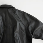Cow Leather Raglan Blouson #BLACK [GU263-30320]
