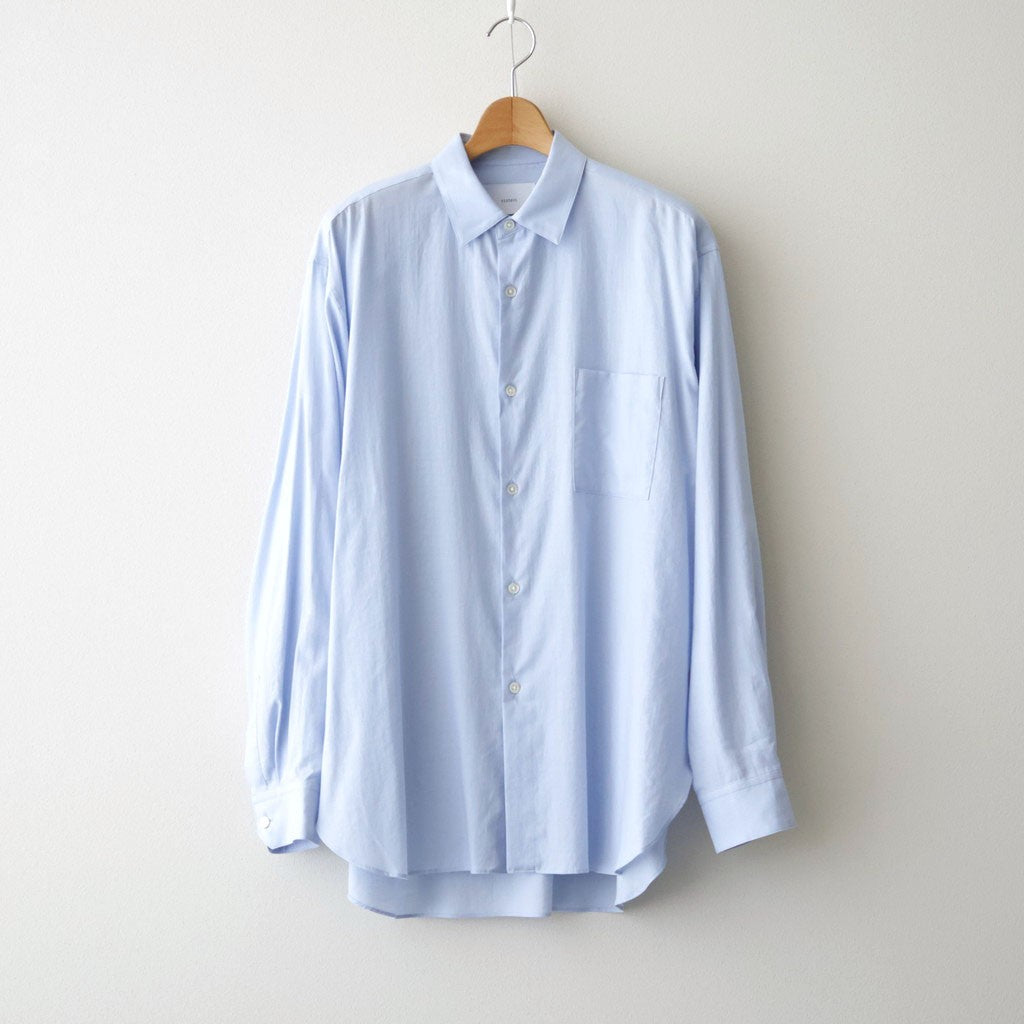 COTTON SILK OVERSIZED LS SHIRT #SAX [ST.1666]