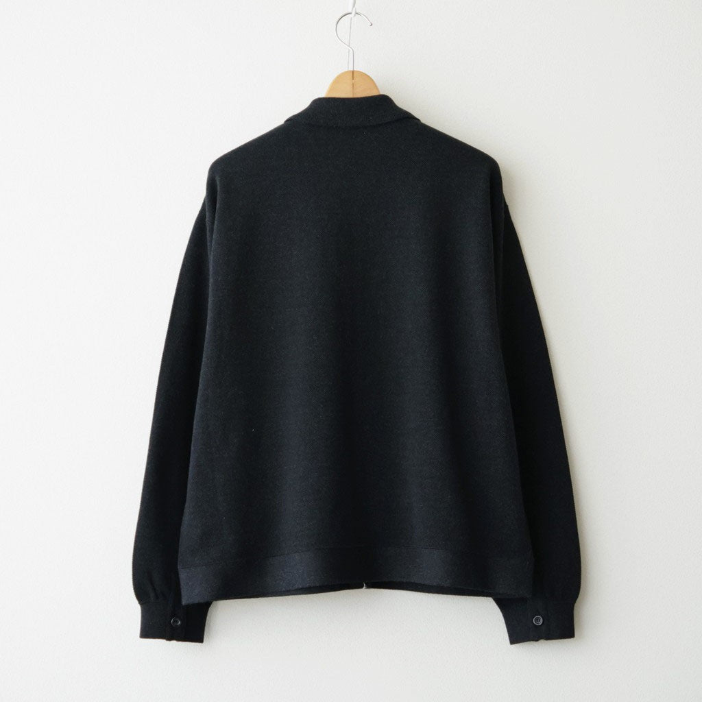 Co/Wo Moss Stitch Zip Blouson #BLACK [2603-003]