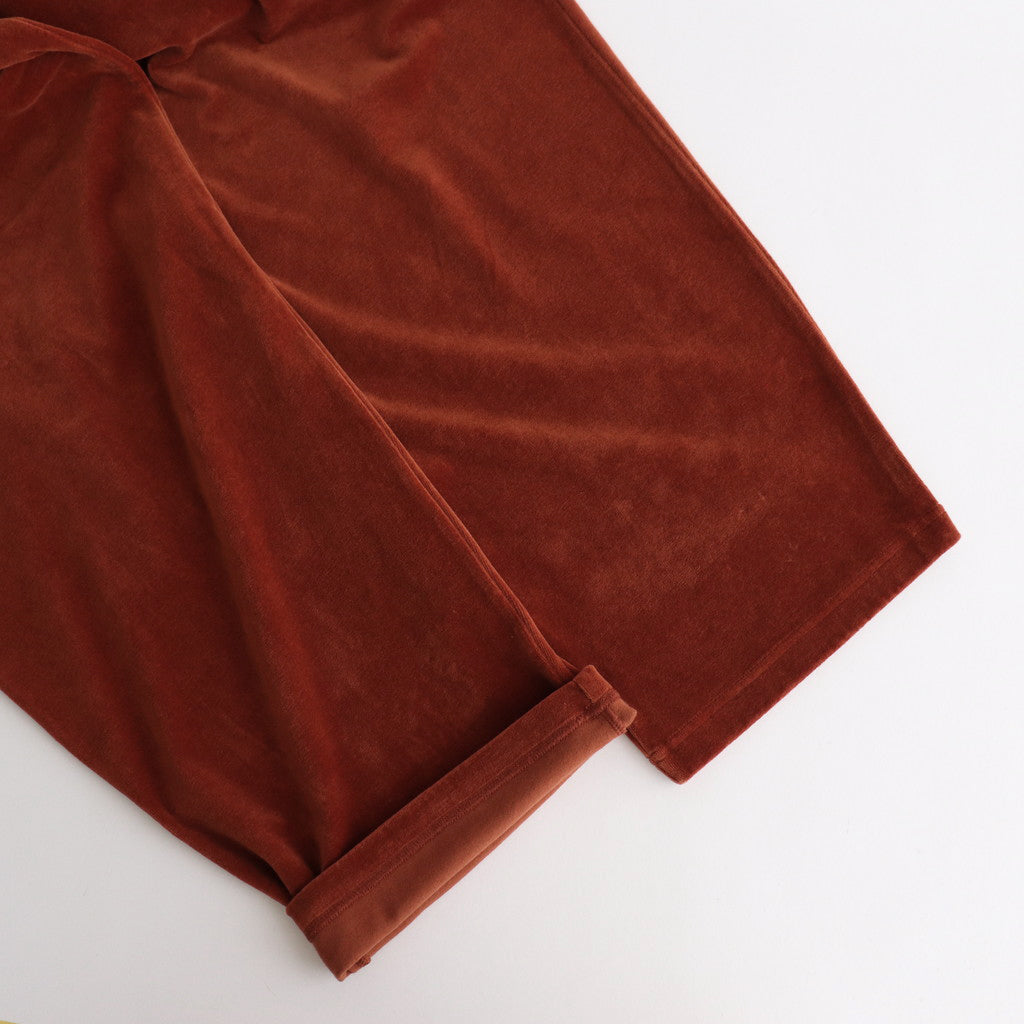 Compact Velour Easy Pants #BRICK [GM243-70292]