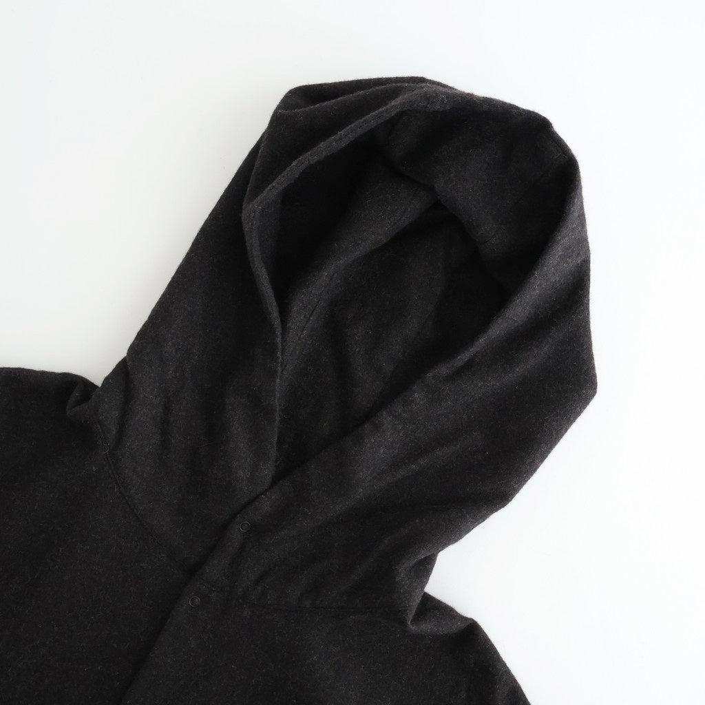 縮絨ウールワイドフーディー #DARK BROWN [D225-T391]