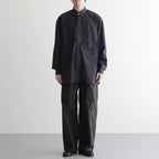 綿タイプライター L/S シャツ #BLACK [HQ-B002-051]