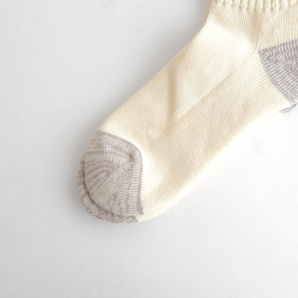 COARSE RIBBED OLDSCHOOL CREW SOCKS #BORDEAUX [R1255-AW25]