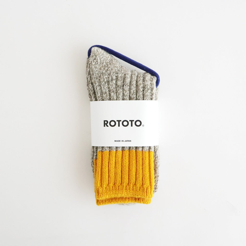 MERINO WOOL RAGG SOCKS #YELLOW [R1536-AW25]