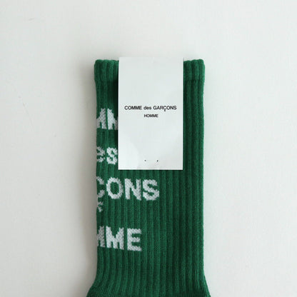 Cotton pile socks with logo #GREEN [HN-K501-051]