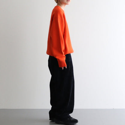 EXTRA FINE WOOL WARM KNIT CREW NECK LS #ORANGE [ST.988]