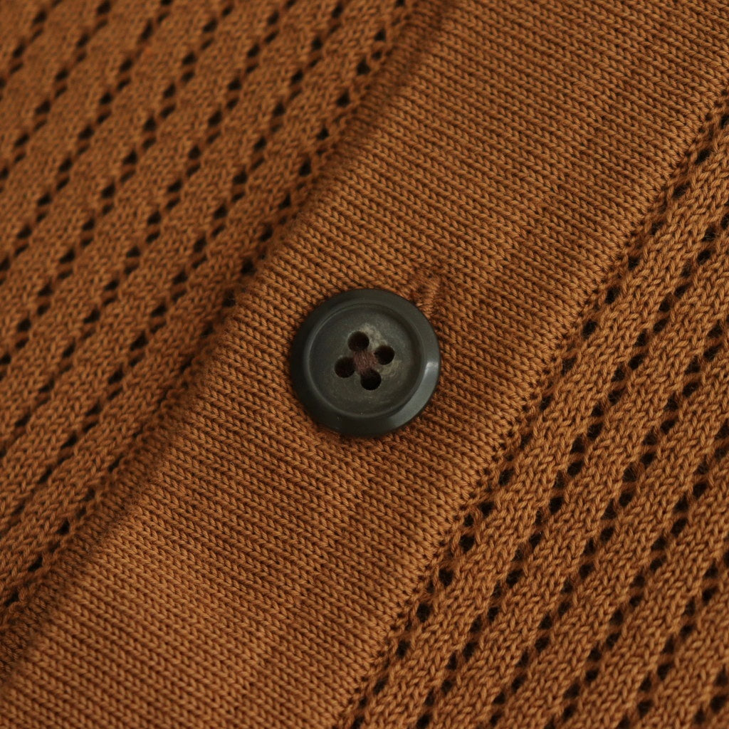 Stripe Mesh Knit Shirt #Brown [2501-008] – ciacura