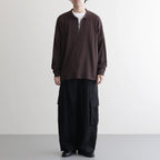 VIS/LI/RA TWILL CARGO TROUSERS #BLACK [ST.1434]