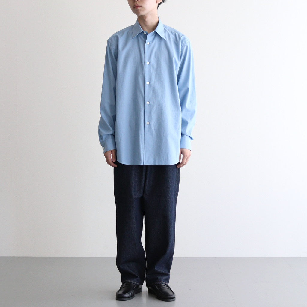 WASHED FINX TWILL SHIRT #BLUE [A25AS01TN]