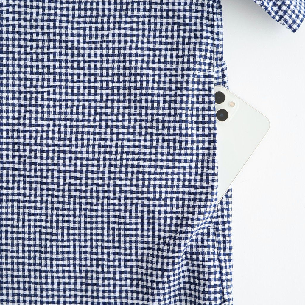 DRY OXFORD CORPORATE S/S B.D SHIRT #NAVY PLAID [FSC262-50043B]