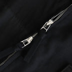 綿ナイロンバックサテン×多素材MIX ブルゾン #BLACK×MIX [HO-J023-051]