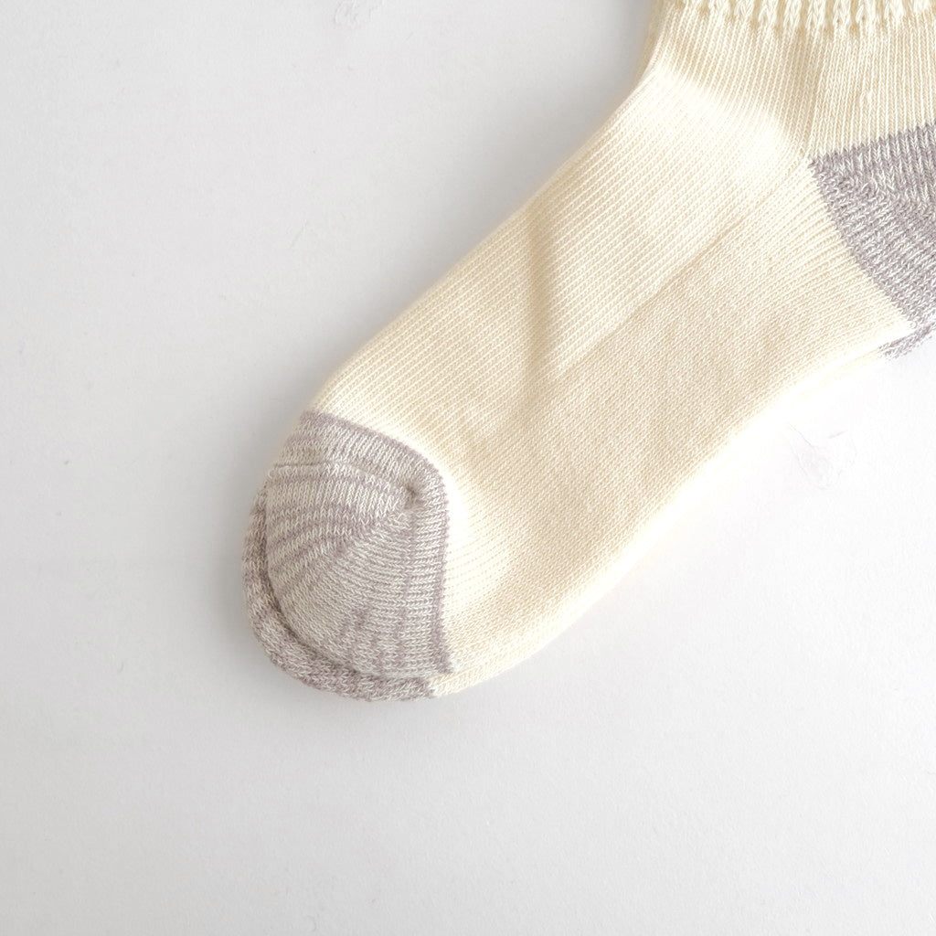 COARSE RIBBED OLDSCHOOL CREW SOCKS #BORDEAUX [R1255-SS26]