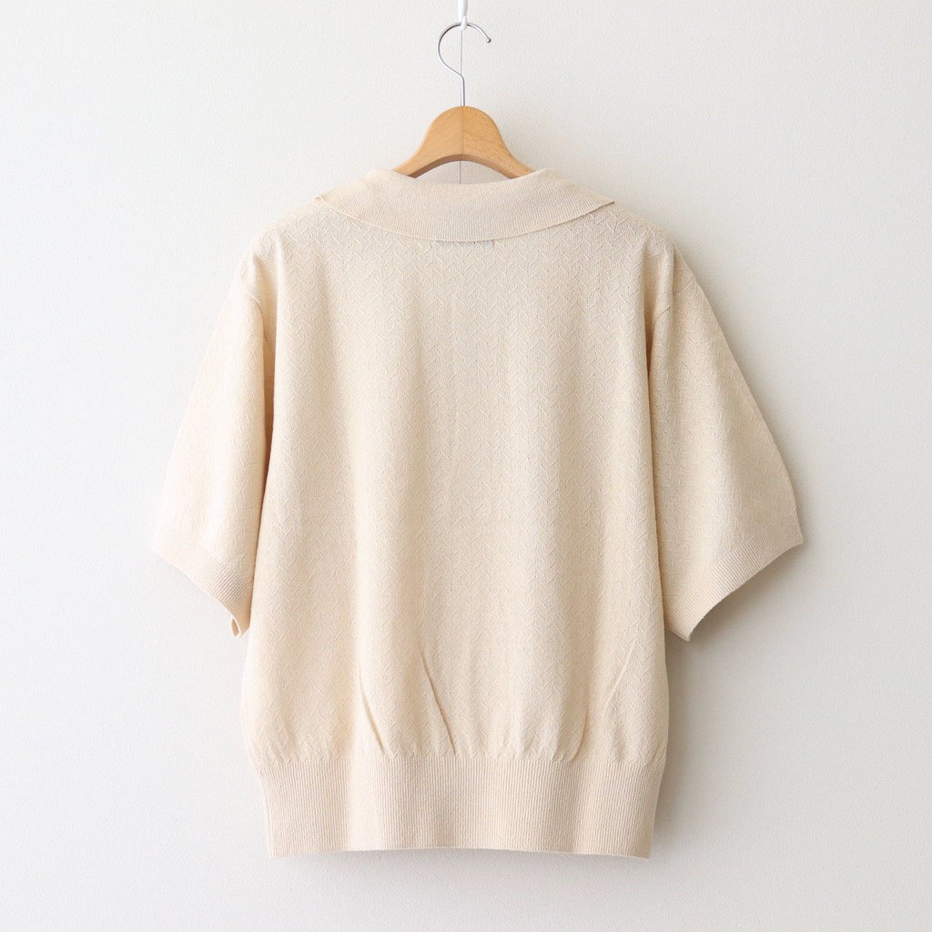 GIMA KNIT POLO SHIRTS #ECRU [25880601]