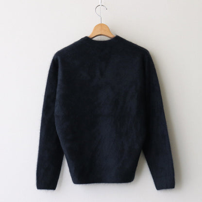 ROYAL CASHMERE FUR V-NECK SWEATER #NAVY [KRAGCW0910]