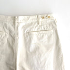 WASHED FINX CHINO ONE-TUCK PANTS #IVORY WHITE [A25SP02FC]