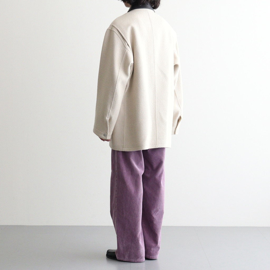 GARMENT-DYED FINX CORDUROY 5P WIDE PANTS #DUSTY PURPLE [A26AP01FX]