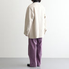 GARMENT-DYED FINX CORDUROY 5P WIDE PANTS #DUSTY PURPLE [A26AP01FX]