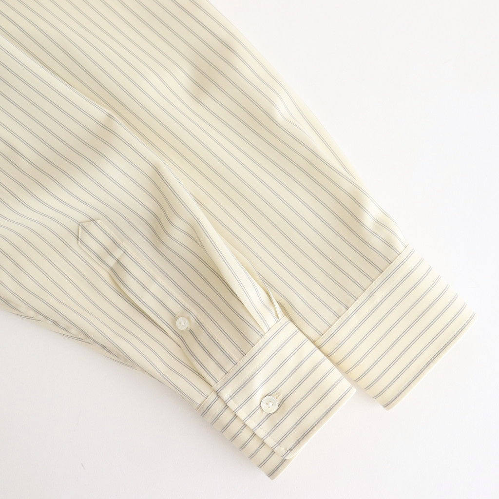 SUPER FINE WOOL STRIPE SHIRT #IVORY STRIPE [A25SS02WW]