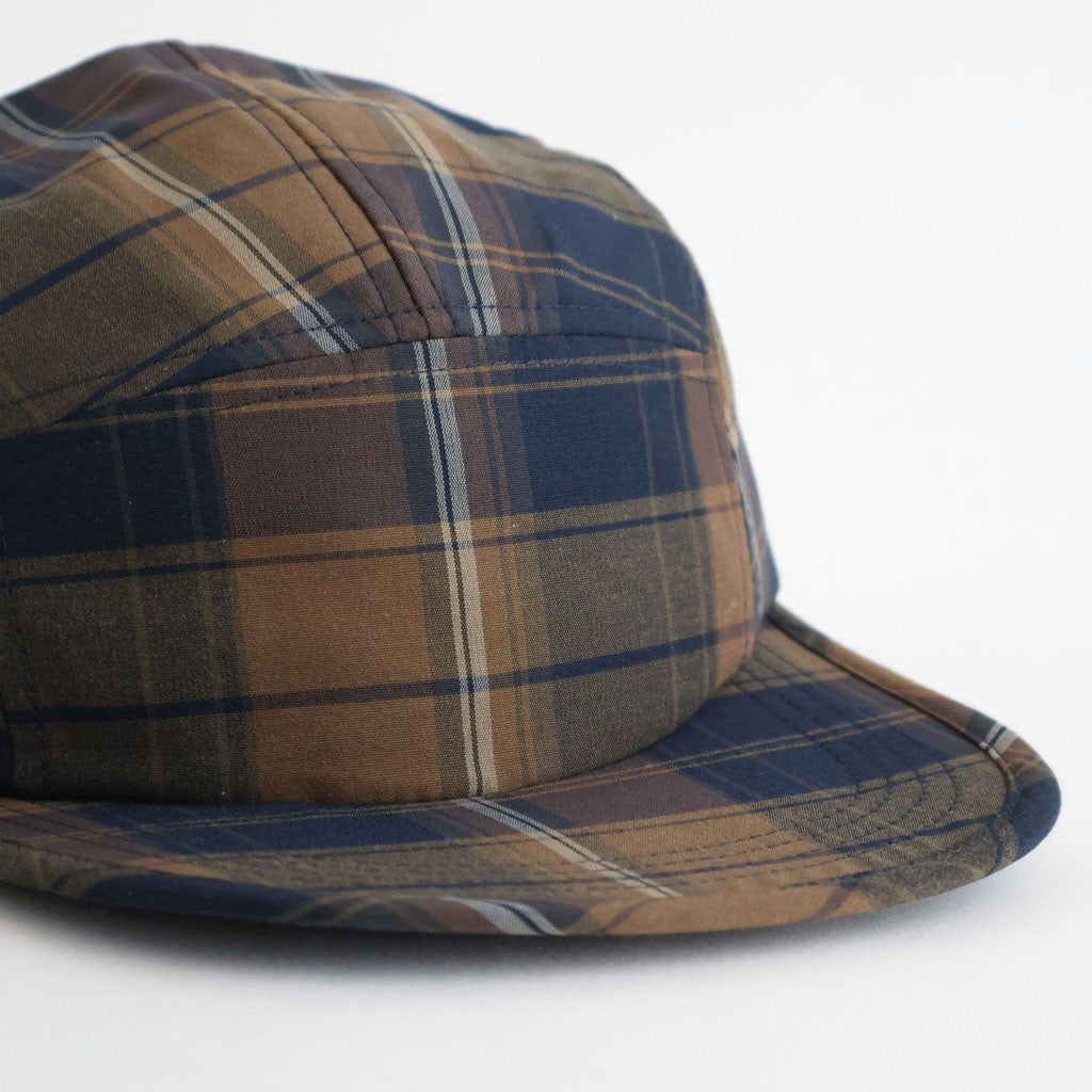 BRIEFING 綿エステルチェック キャップ #BROWN [HQ-K602-051]