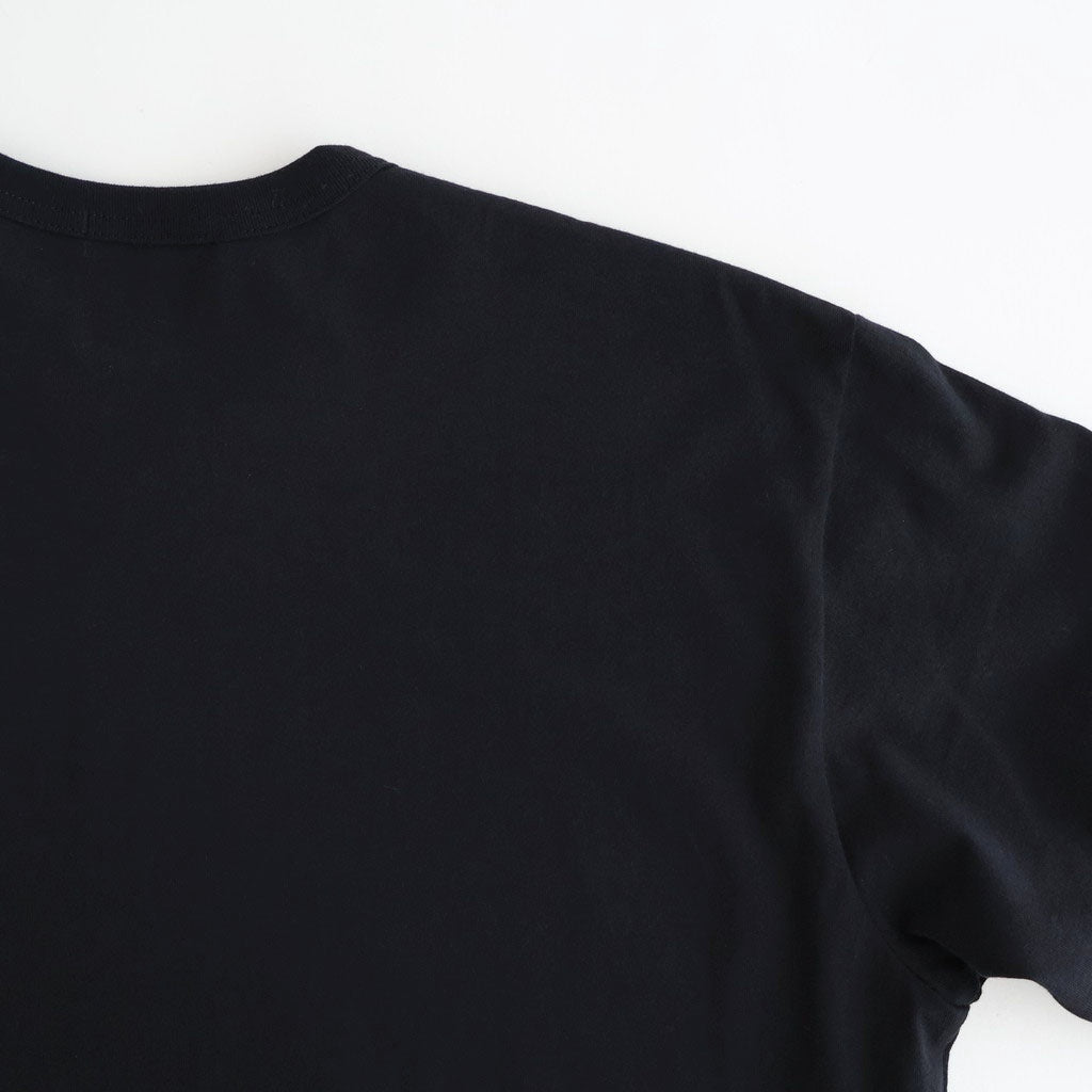 綿天竺 製品プリント S/S Tシャツ #BLACK [HQ-T101-051]