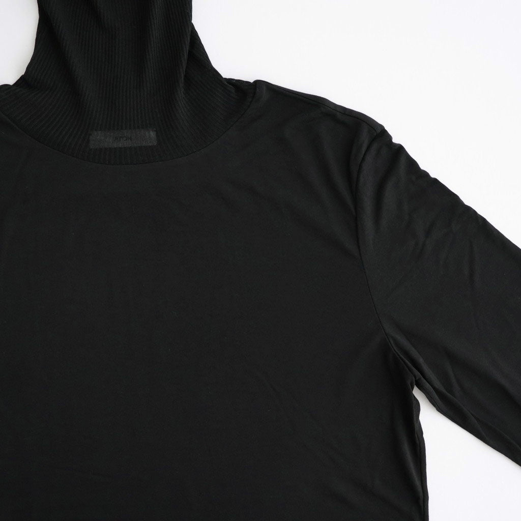 MODAL SILK JERSEY TURTLENECK PULLOVER #BLACK [KKAGLW0012]