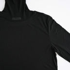 MODAL SILK JERSEY TURTLENECK PULLOVER #BLACK [KKAGLW0012]