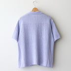 COTTON SHEER KNIT OPEN COLLAR SHIRT #LAVENDER [YK25SS0964S]